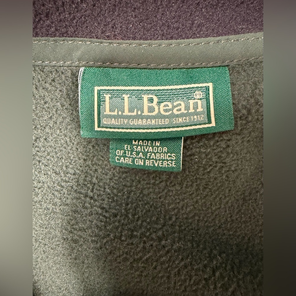 L.L. Bean Men’s Polartec Fleece Vest XXL Regular Green Full Zip Outdoor - Picture 7 of 11